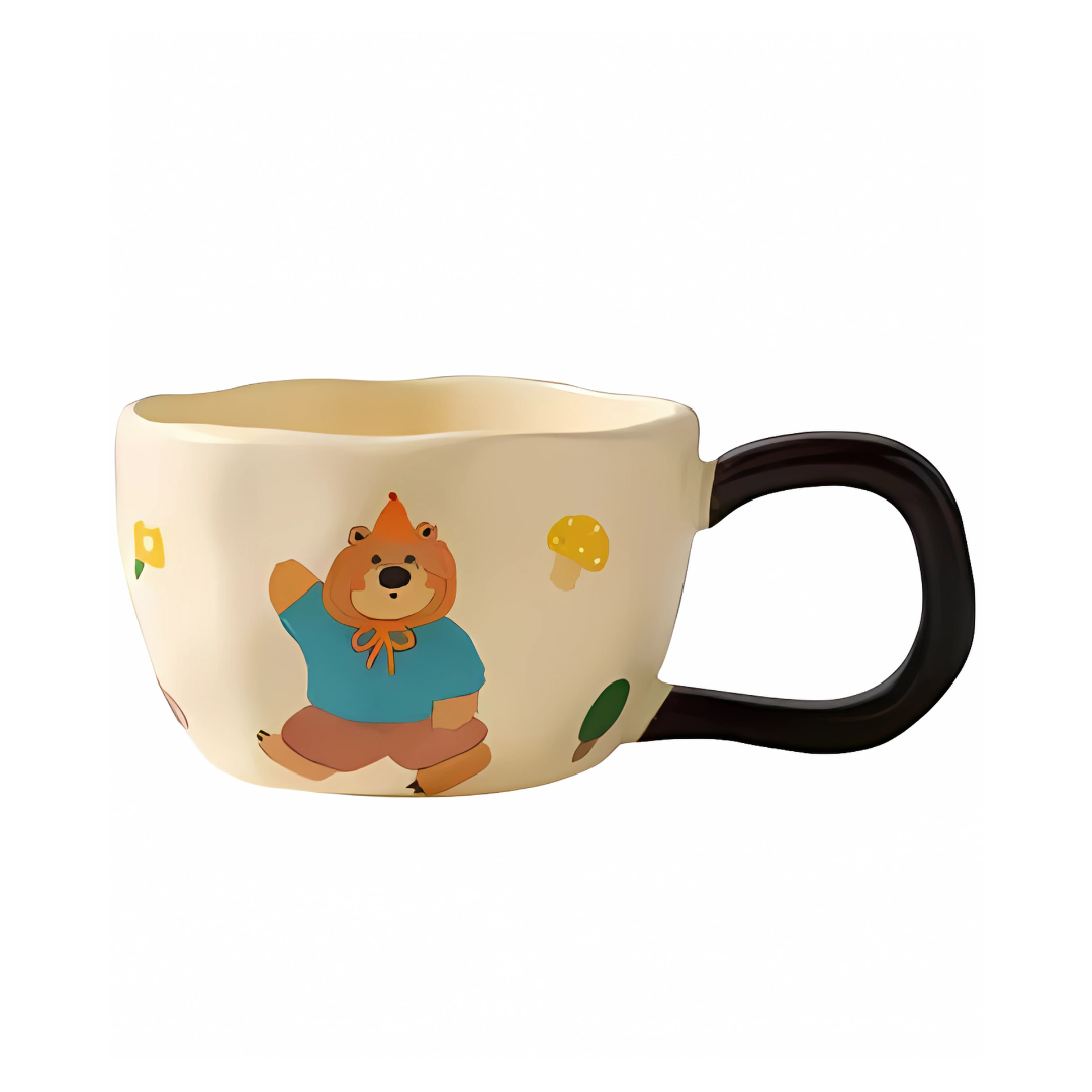 Creative Bear Style ceramic coffee cup - 330ml (Ocean Blue)