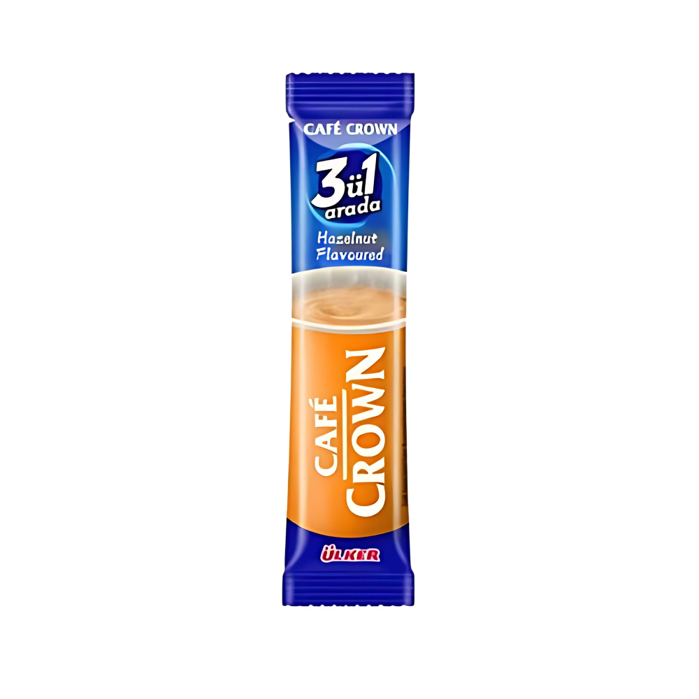 Café Crown Ülker Hazelnut Flavoured 3in1 Instant Coffee (Sticks)
