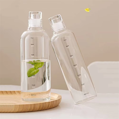 Natural -  Glass Water Bottle without Cover -  500ml